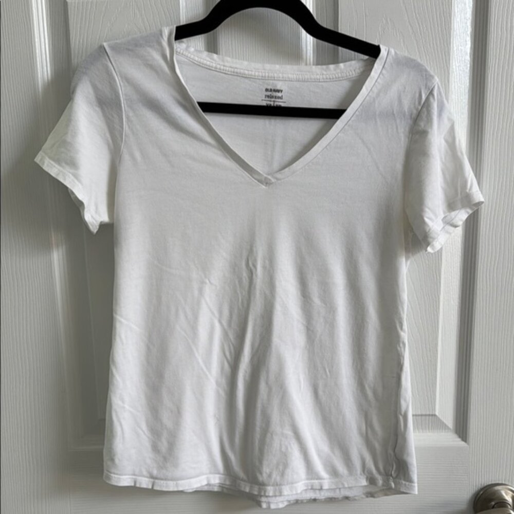 ❤️Old Navy White Relaxed Short Sleeve T-Shirt